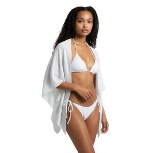Shenhe White Halter Bikini Set 3-Piece Size SM